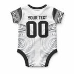 Custom Rugby New Zealand Black Fern Baby Onesie Niho Taniwha Inspired
