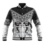 Custom Rugby New Zealand Black Fern Baseball Jacket Niho Taniwha Inspired
