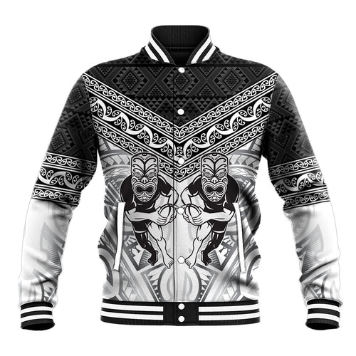 Custom Rugby New Zealand Black Fern Baseball Jacket Niho Taniwha Inspired