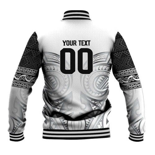 Custom Rugby New Zealand Black Fern Baseball Jacket Niho Taniwha Inspired