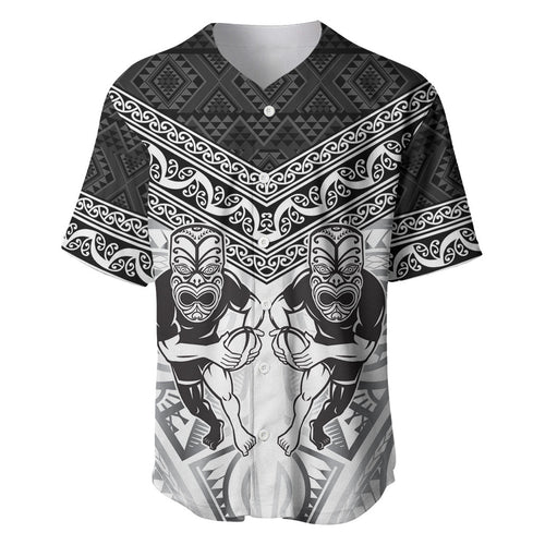 Custom Rugby New Zealand Black Fern Baseball Jersey Niho Taniwha Inspired