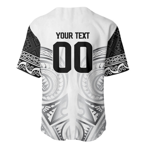 Custom Rugby New Zealand Black Fern Baseball Jersey Niho Taniwha Inspired