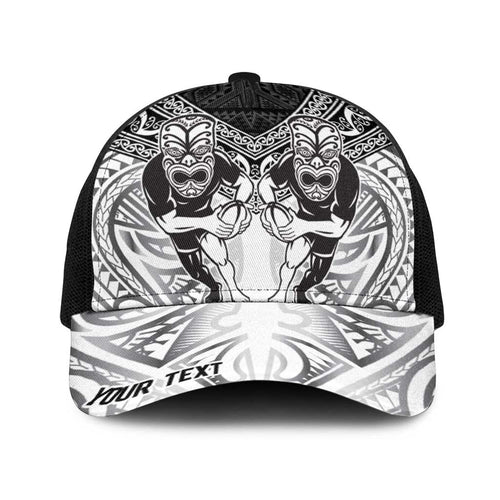 Personalised Rugby New Zealand Black Fern Baseball Net Cap Niho Taniwha Inspired