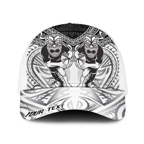 Personalised Rugby New Zealand Black Fern Baseball Net Cap Niho Taniwha Inspired