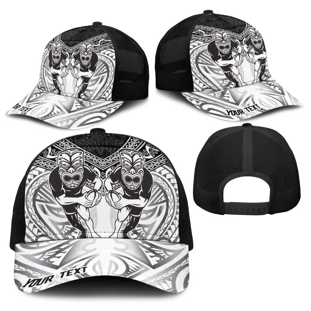 Personalised Rugby New Zealand Black Fern Baseball Net Cap Niho Taniwha Inspired