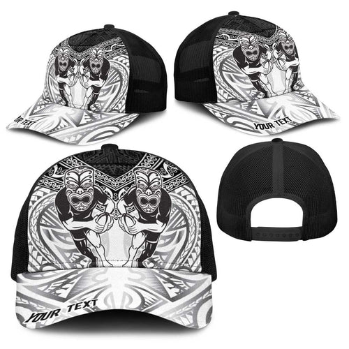 Personalised Rugby New Zealand Black Fern Baseball Net Cap Niho Taniwha Inspired