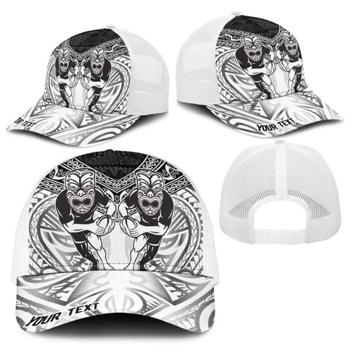 Personalised Rugby New Zealand Black Fern Baseball Net Cap Niho Taniwha Inspired