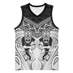 Custom Rugby New Zealand Black Fern Basketball Jersey Niho Taniwha Inspired