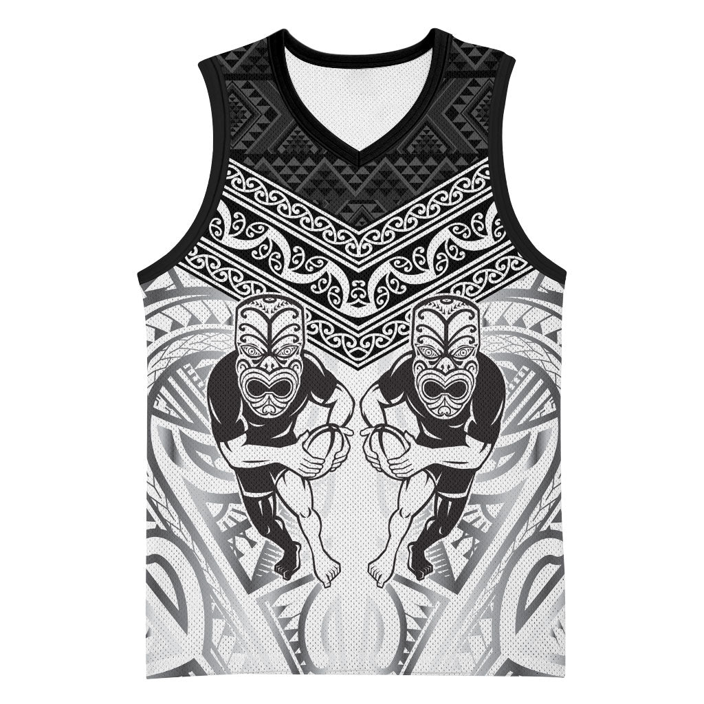 Custom Rugby New Zealand Black Fern Basketball Jersey Niho Taniwha Inspired