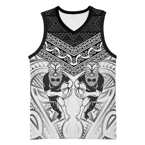 Custom Rugby New Zealand Black Fern Basketball Jersey Niho Taniwha Inspired