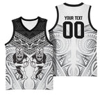 Custom Rugby New Zealand Black Fern Basketball Jersey Niho Taniwha Inspired