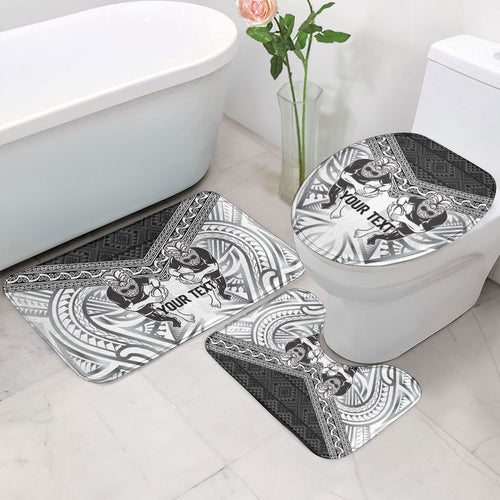 Custom Rugby New Zealand Black Fern Bathroom Set Niho Taniwha Inspired