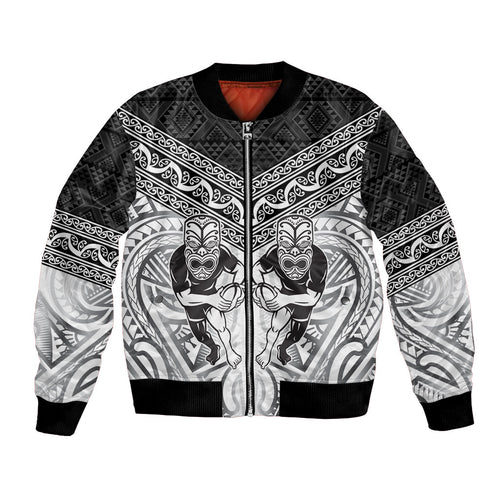 Custom Rugby New Zealand Black Fern Bomber Jacket Niho Taniwha Inspired