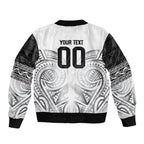 Custom Rugby New Zealand Black Fern Bomber Jacket Niho Taniwha Inspired