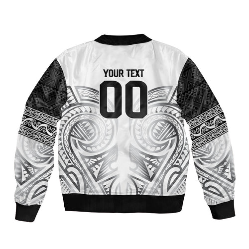 Custom Rugby New Zealand Black Fern Bomber Jacket Niho Taniwha Inspired