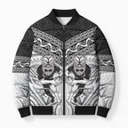 Custom Rugby New Zealand Black Fern Bomber Puffer Jacket Niho Taniwha Inspired