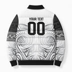Custom Rugby New Zealand Black Fern Bomber Puffer Jacket Niho Taniwha Inspired
