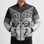 Custom Rugby New Zealand Black Fern Bomber Puffer Jacket Niho Taniwha Inspired