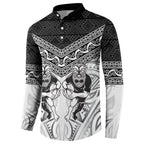 Custom Rugby New Zealand Black Fern Button Sweatshirt Niho Taniwha Inspired
