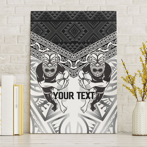 Custom Rugby New Zealand Black Fern Canvas Wall Art Niho Taniwha Inspired