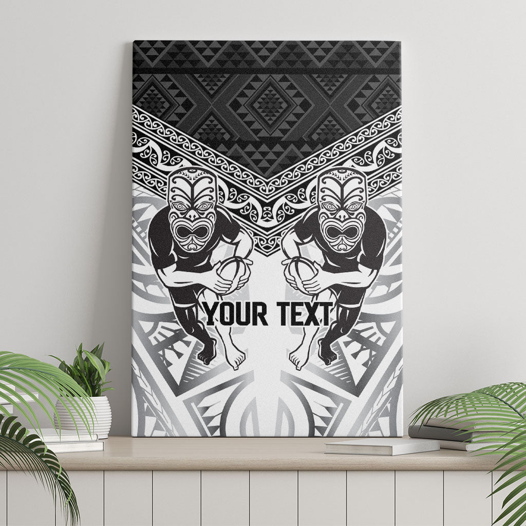 Custom Rugby New Zealand Black Fern Canvas Wall Art Niho Taniwha Inspired