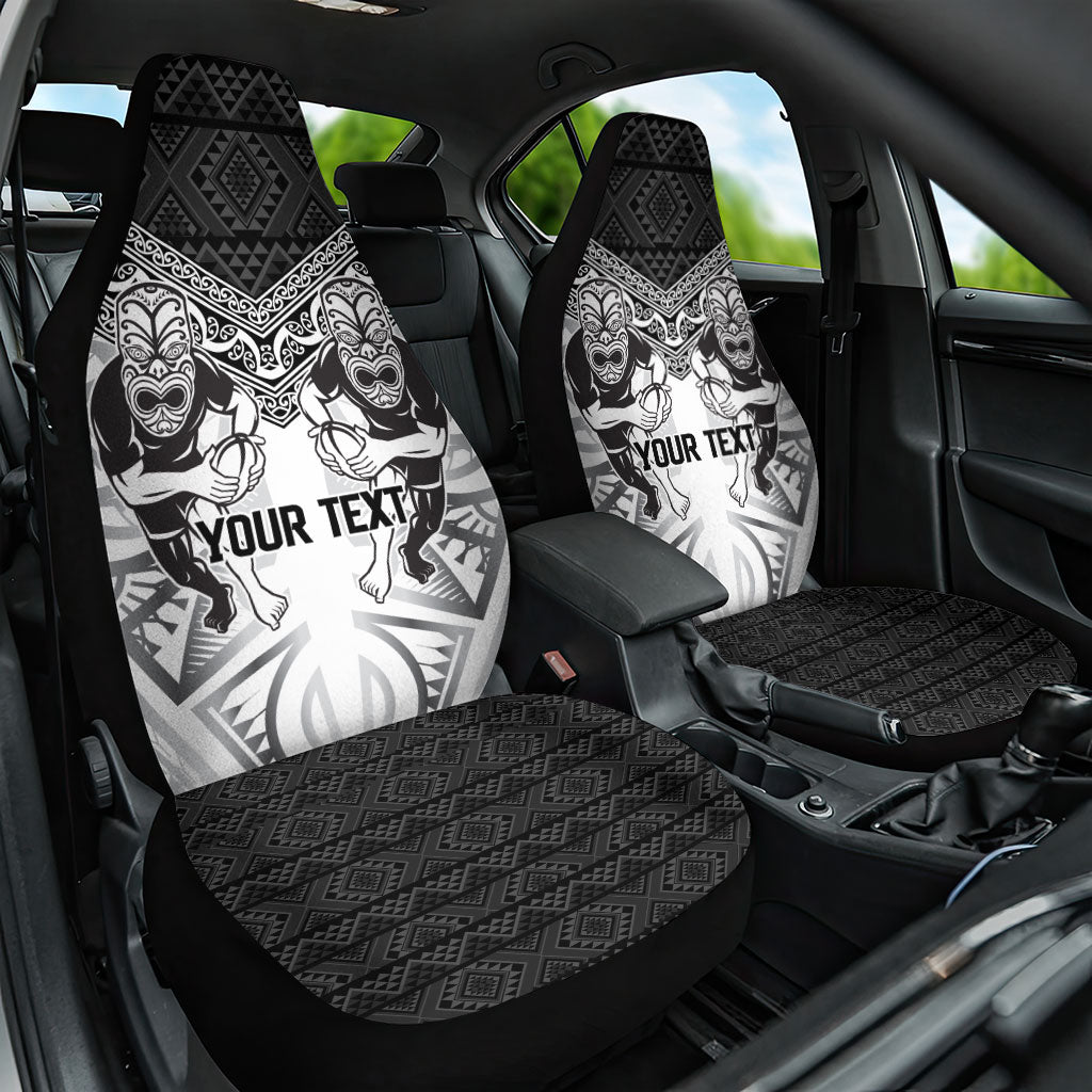 Custom Rugby New Zealand Black Fern Car Seat Cover Niho Taniwha Inspired
