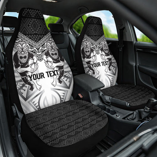 Custom Rugby New Zealand Black Fern Car Seat Cover Niho Taniwha Inspired