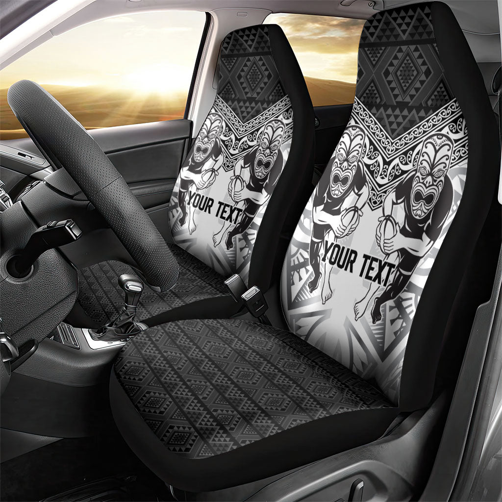 Custom Rugby New Zealand Black Fern Car Seat Cover Niho Taniwha Inspired