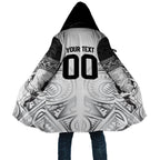 Custom Rugby New Zealand Black Fern Cloak Niho Taniwha Inspired