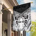 Custom Rugby New Zealand Black Fern Garden Flag Niho Taniwha Inspired