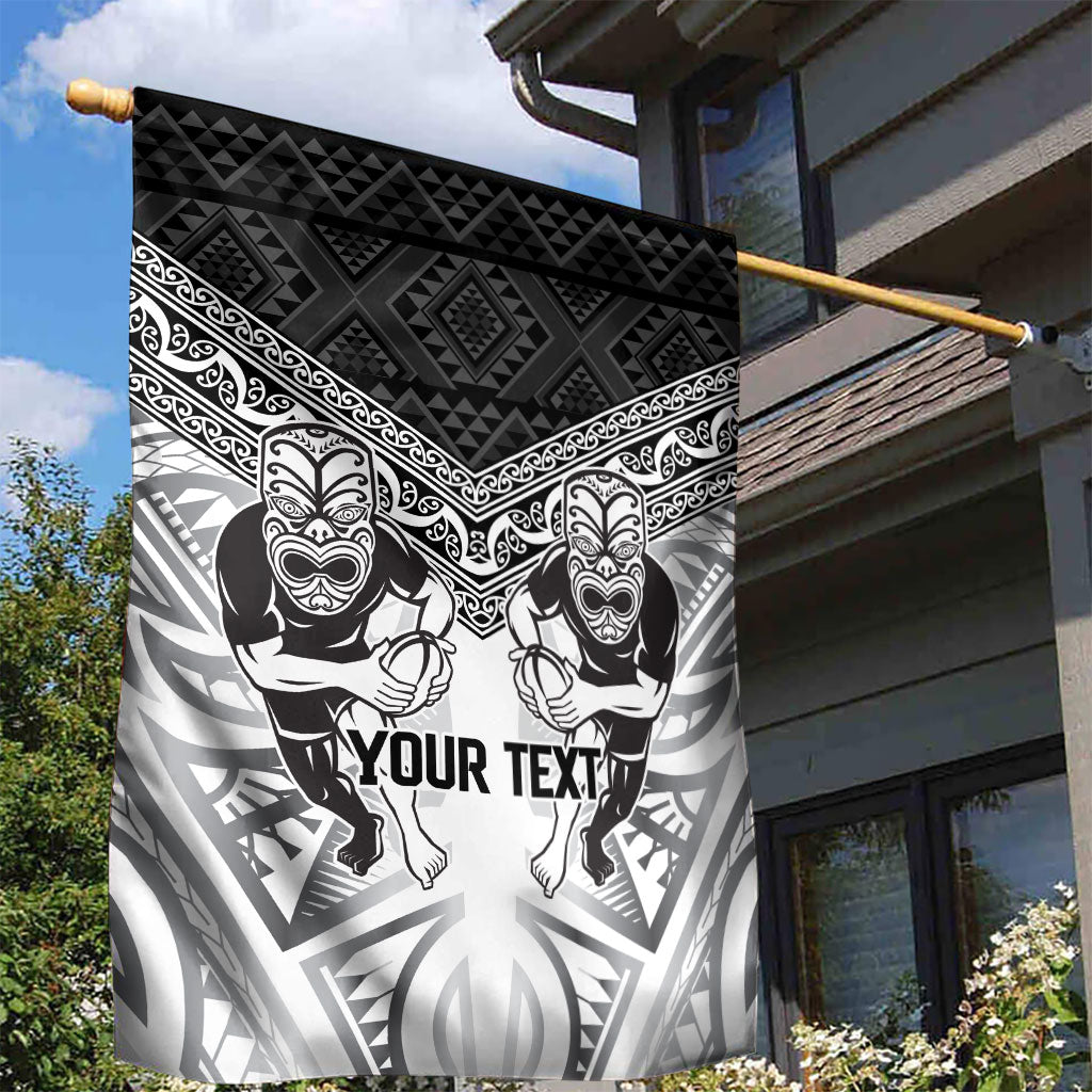 Custom Rugby New Zealand Black Fern Garden Flag Niho Taniwha Inspired
