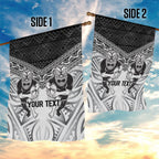 Custom Rugby New Zealand Black Fern Garden Flag Niho Taniwha Inspired