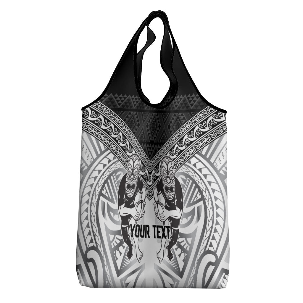 Custom Rugby New Zealand Black Fern Grocery Bag Niho Taniwha Inspired