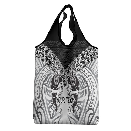 Custom Rugby New Zealand Black Fern Grocery Bag Niho Taniwha Inspired