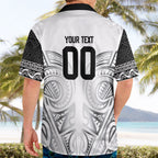 Custom Rugby New Zealand Black Fern Hawaiian Shirt Niho Taniwha Inspired