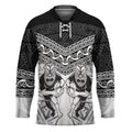 Custom Rugby New Zealand Black Fern Hockey Jersey Niho Taniwha Inspired
