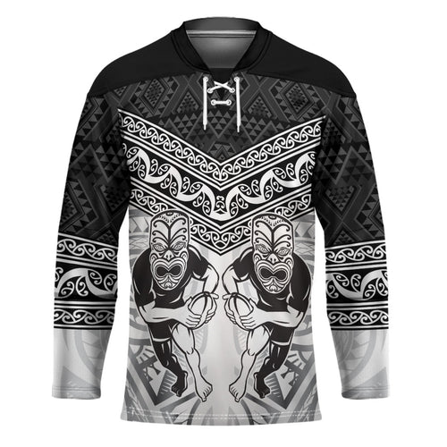 Custom Rugby New Zealand Black Fern Hockey Jersey Niho Taniwha Inspired