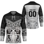 Custom Rugby New Zealand Black Fern Hockey Jersey Niho Taniwha Inspired