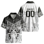 Custom Rugby New Zealand Black Fern Kid Hawaiian Shirt Niho Taniwha Inspired