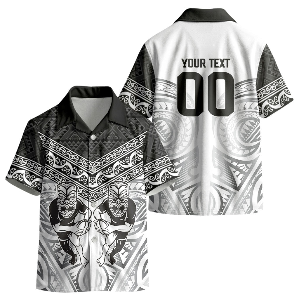 Custom Rugby New Zealand Black Fern Kid Hawaiian Shirt Niho Taniwha Inspired