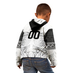 Custom Rugby New Zealand Black Fern Kid Hoodie Niho Taniwha Inspired