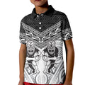 Custom Rugby New Zealand Black Fern Kid Polo Shirt Niho Taniwha Inspired