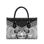 Custom Rugby New Zealand Black Fern Leather Bag Niho Taniwha Inspired