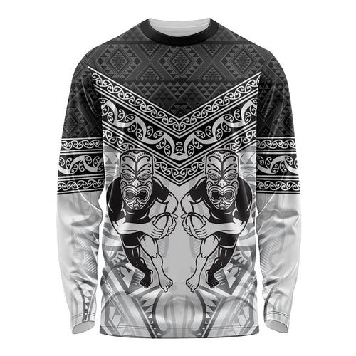 Custom Rugby New Zealand Black Fern Long Sleeve Shirt Niho Taniwha Inspired