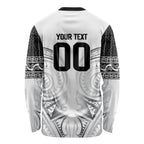 Custom Rugby New Zealand Black Fern Long Sleeve Shirt Niho Taniwha Inspired