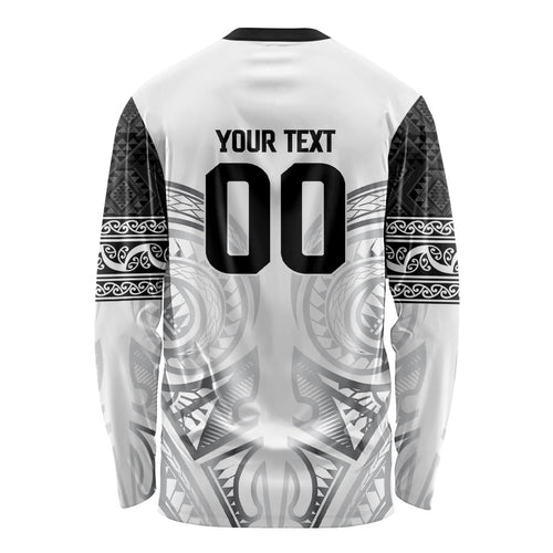 Custom Rugby New Zealand Black Fern Long Sleeve Shirt Niho Taniwha Inspired