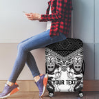 Custom Rugby New Zealand Black Fern Luggage Cover Niho Taniwha Inspired