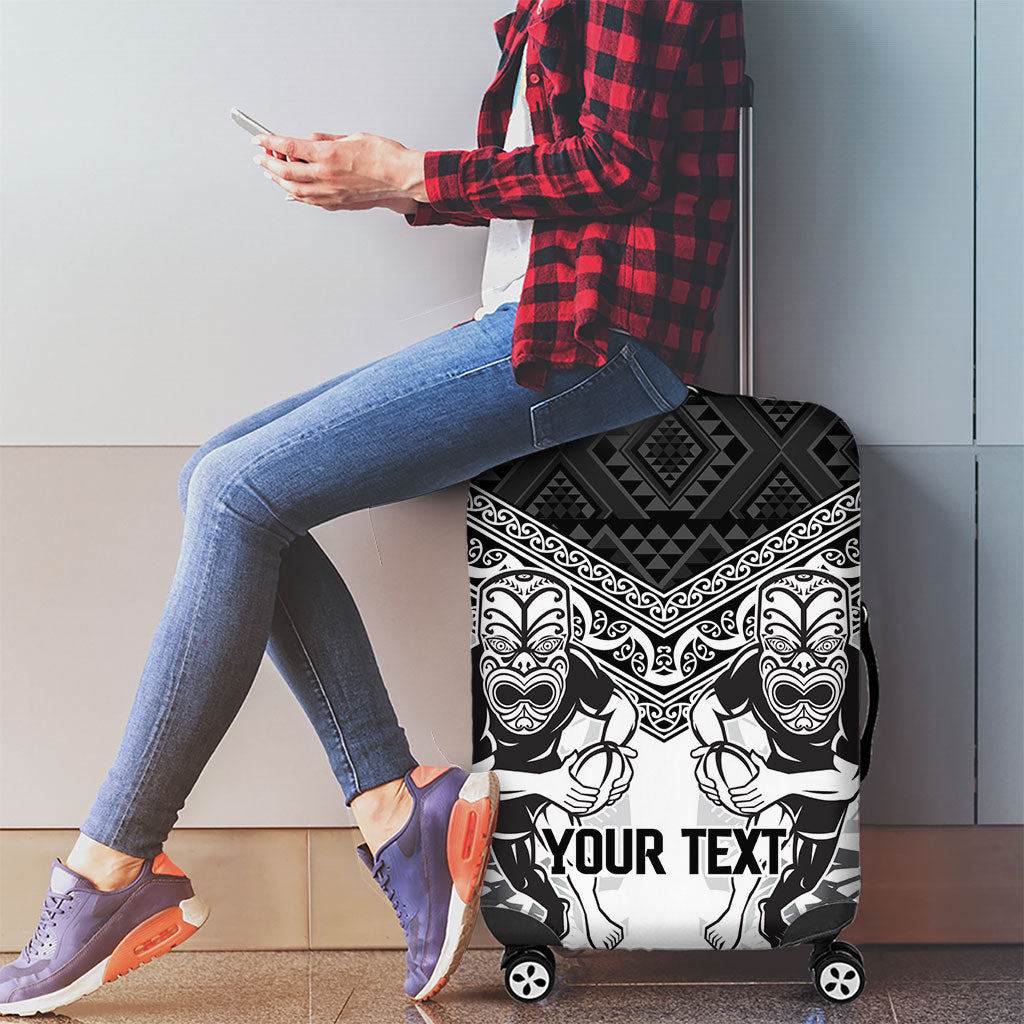 Custom Rugby New Zealand Black Fern Luggage Cover Niho Taniwha Inspired
