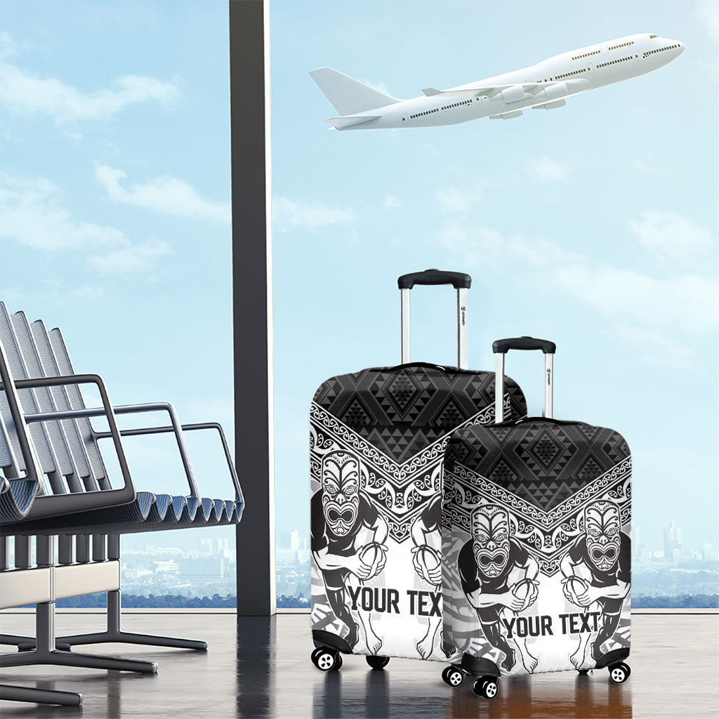 Custom Rugby New Zealand Black Fern Luggage Cover Niho Taniwha Inspired