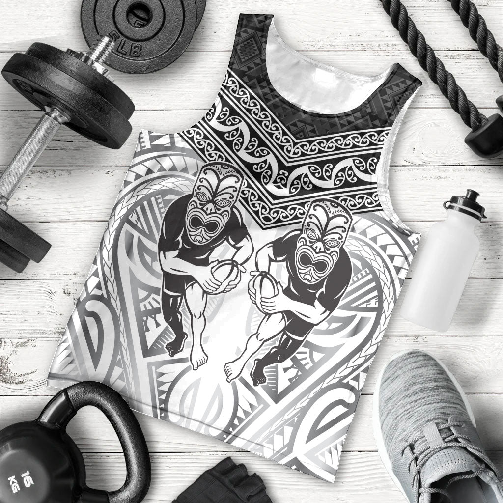 Custom Rugby New Zealand Black Fern Men Tank Top Niho Taniwha Inspired